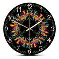 Otomi Bird Wall Clock — Mexican Folk Art Home Décor