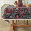Moroccan Floral Tablecloth — Vintage Pattern Rectangular Table Cover