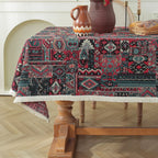Moroccan Floral Tablecloth — Vintage Pattern Rectangular Table Cover
