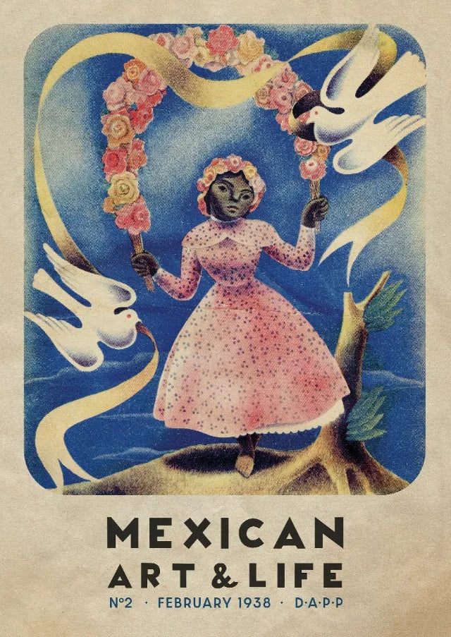 Mexican Art & Life Vintage Poster — 1938 Magazine Cover Canvas Print