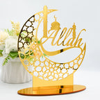 Ramadan & Eid Acrylic Tabletop Ornament – Islamic Home Décor Stand