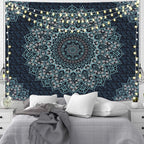 Wall Hanging Indian Mandala Tapestry Psychedelic Bohemian Home Decoration Aesthetic Living Room Background Cloth Beach Yoga Mat