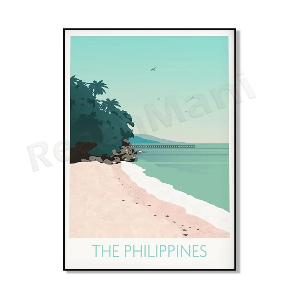 Philippines Travel Poster — Vintage Island & City Prints | Multiple Designs & Sizes