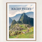 Machu Picchu Vintage Travel Poster – Andes Mountains Wall Art