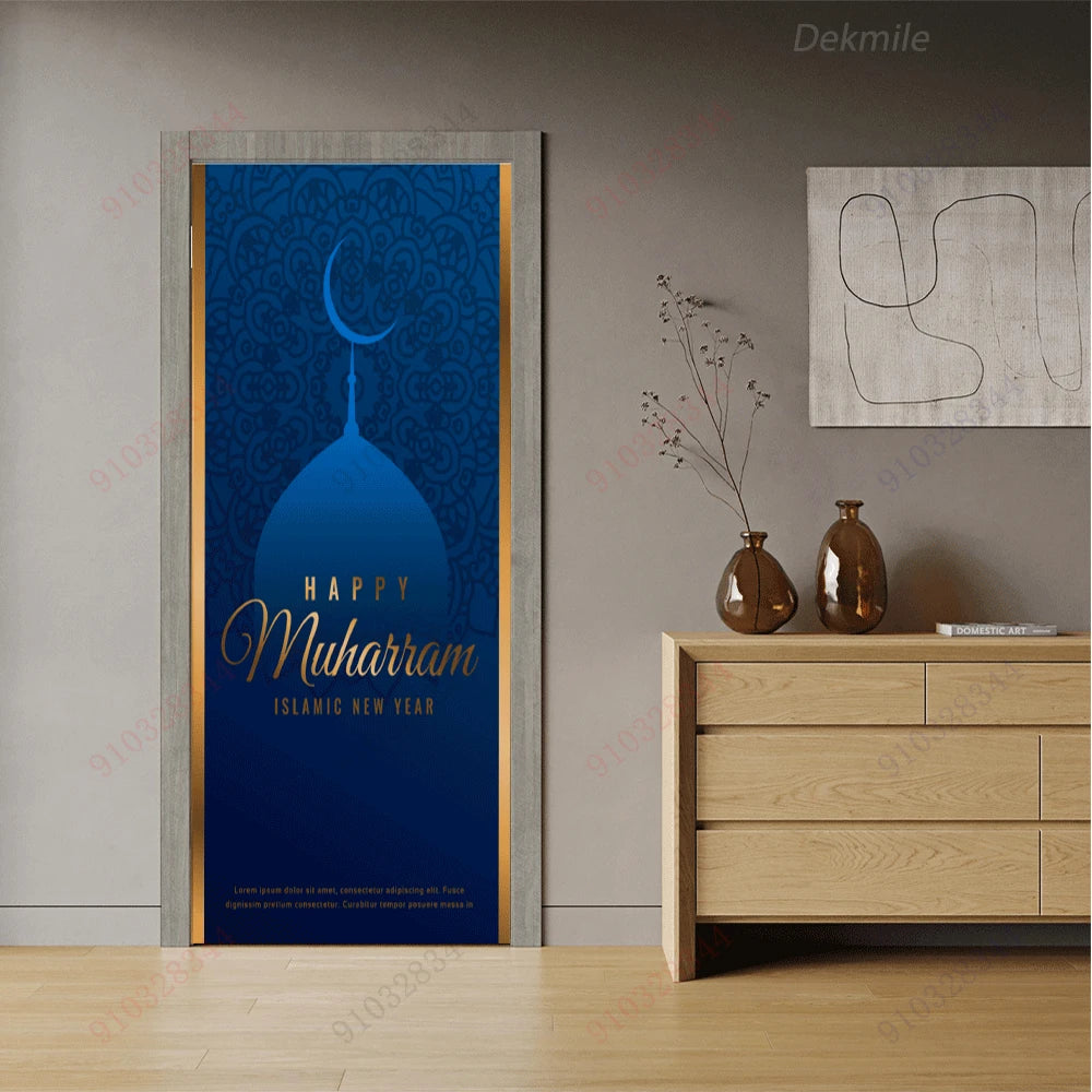 Moroccan Arch Door Mural — Islamic Geometric Wall Sticker