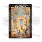 Maghreb Cityscape Metal Sign — North African Travel Wall Décor