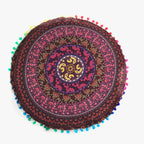 Moroccan Mandala Floor Cushion Cover — Round Bohemian Tatami Seat Cover