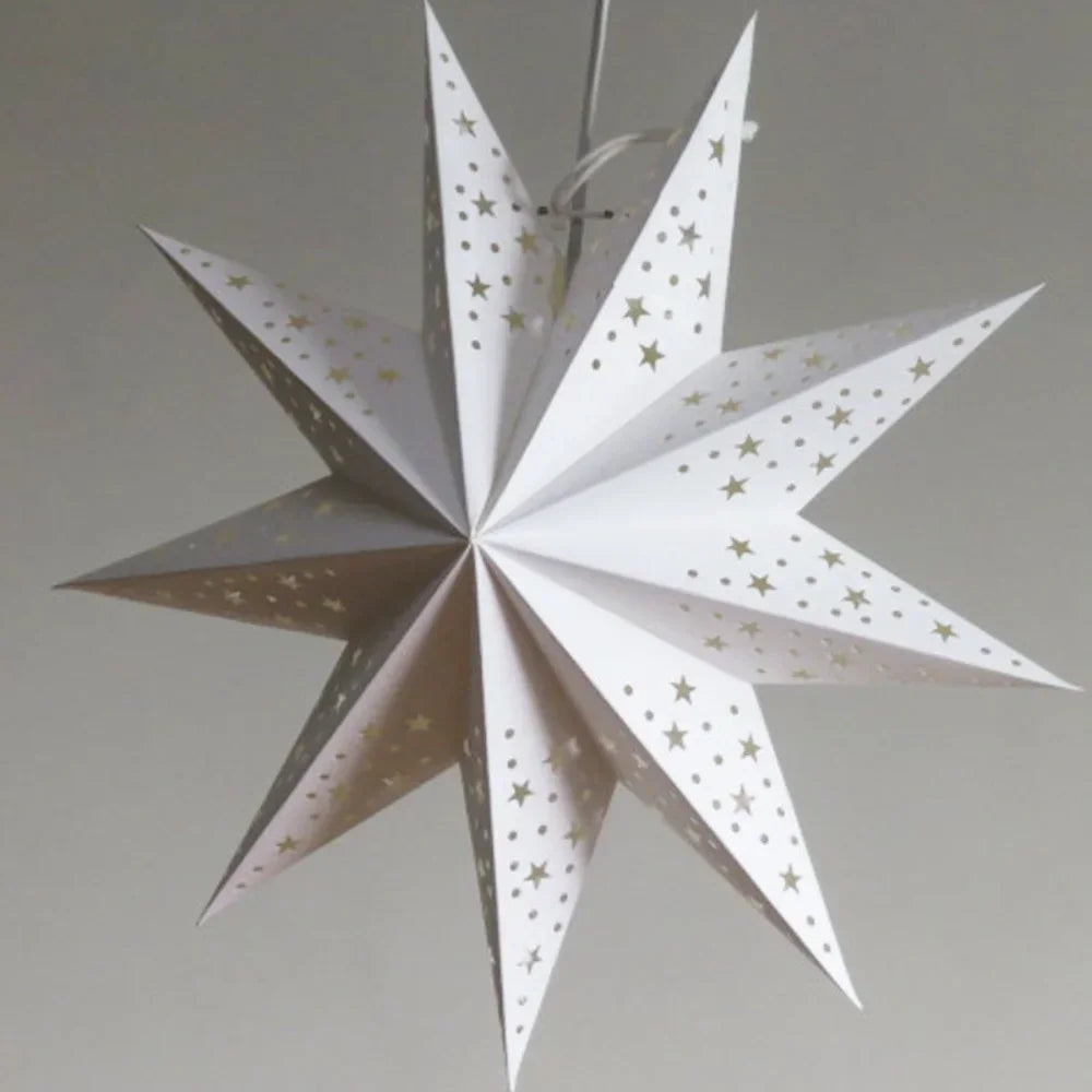 Hollow Star Paper Lantern — Hanging Star Pendant for Christmas & Eid