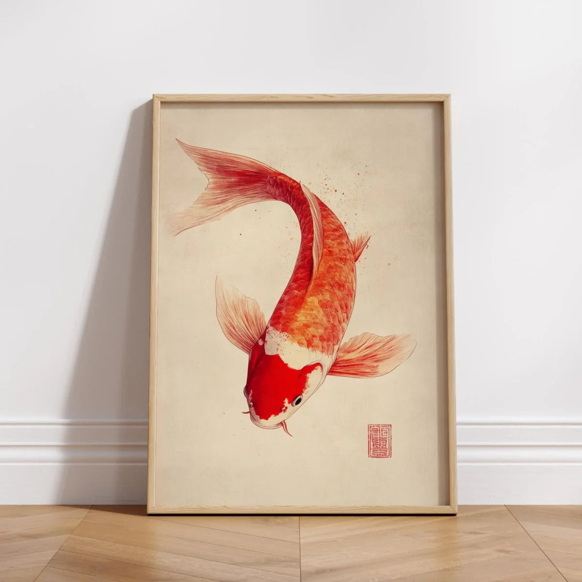 Japanese Koi Fish Canvas Prints Poster Japandi Vintage Fish Aesthetic Art Prints Bedroom Kitchen Home Decor Art Poster Gifts