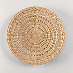 Boho Woven Wall Basket — Handcrafted Rattan Wall Décor