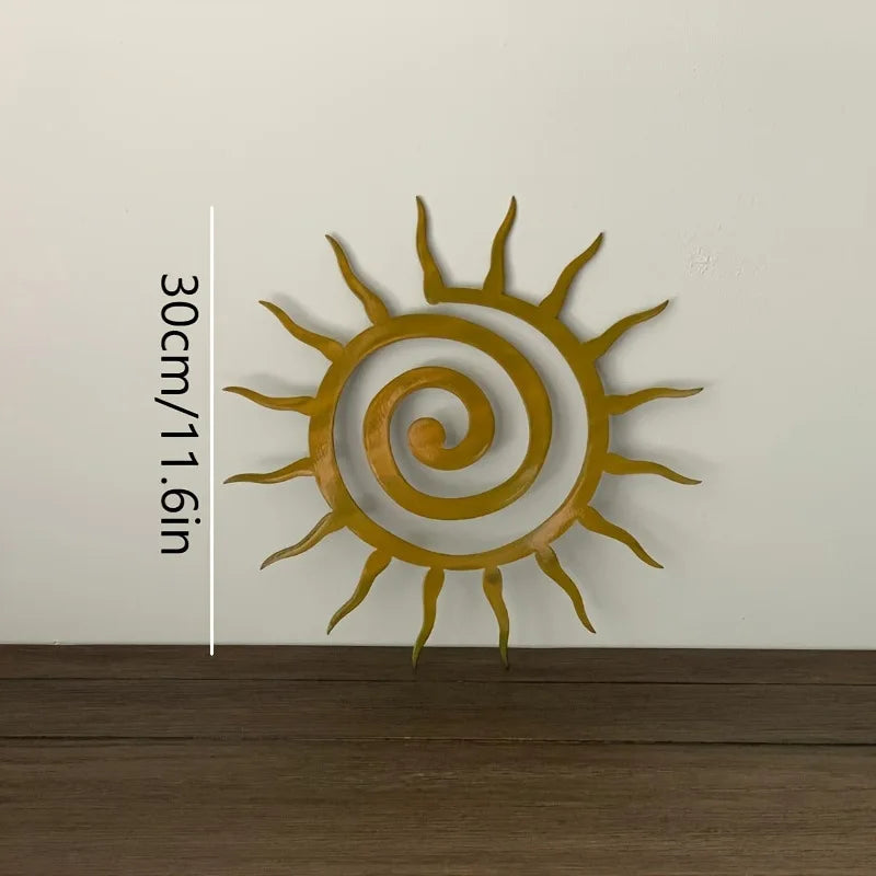 Coiled Star Metal Wall Sculpture — Indoor & Outdoor Décor