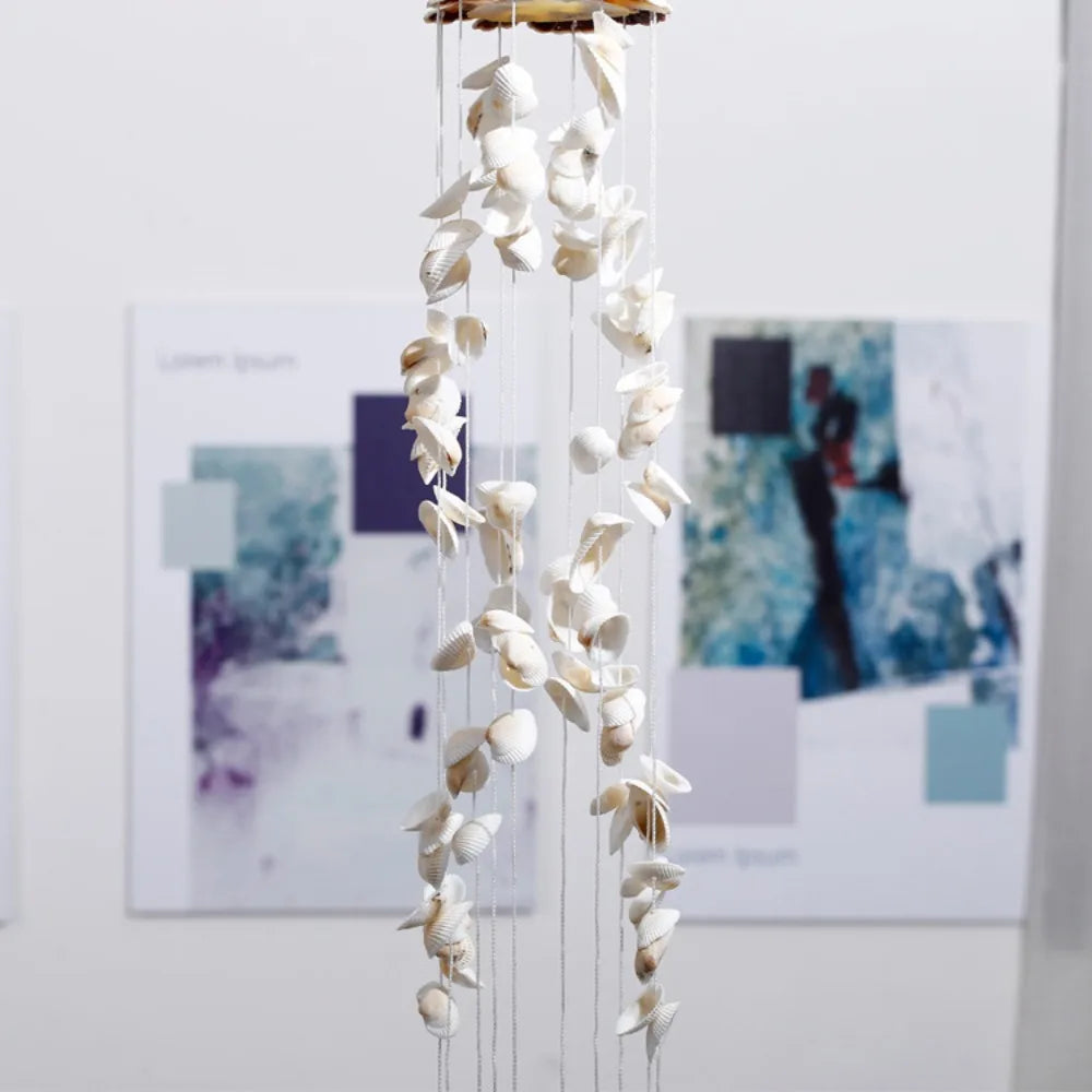 Colorful Shell Wind Chimes Yard Hanging Decor Exquisite White Wind Bell Pendant Birthday Gifts Crafts Gift Hanging Ornament