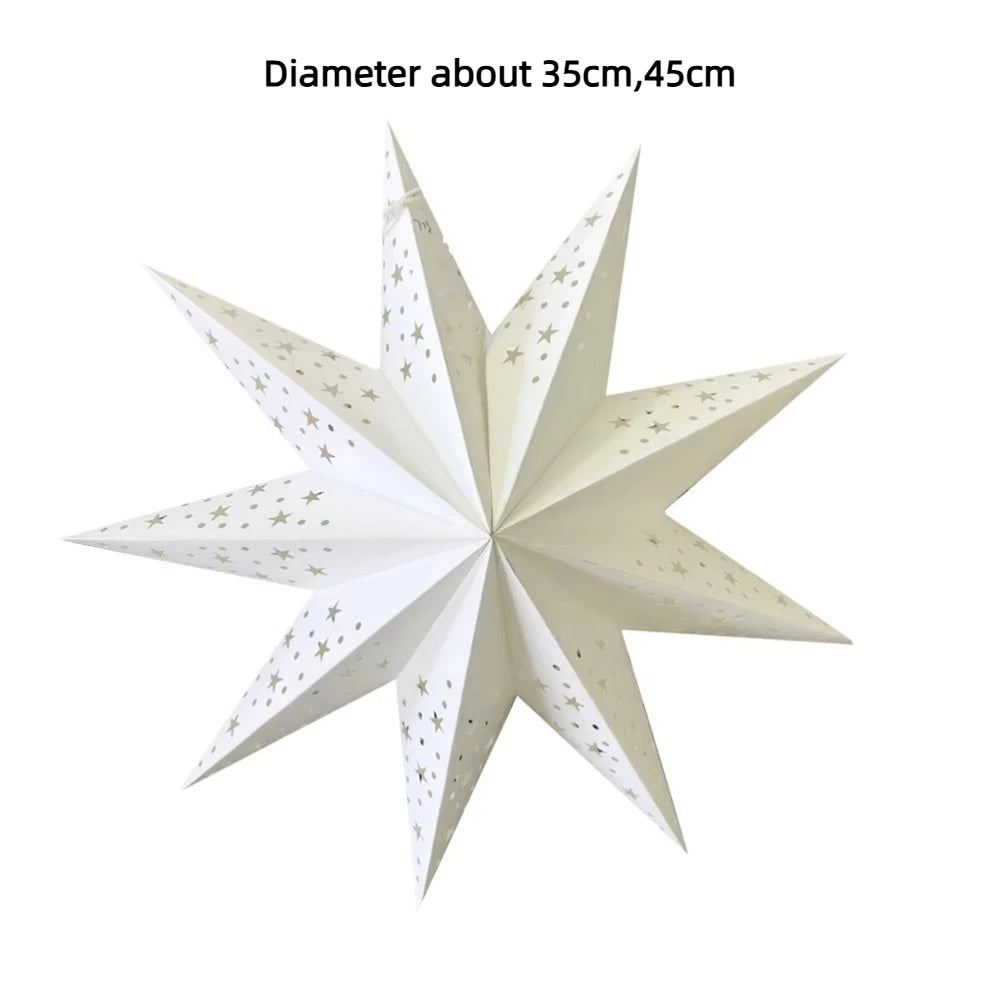Hollow Star Paper Lantern — Hanging Star Pendant for Christmas & Eid