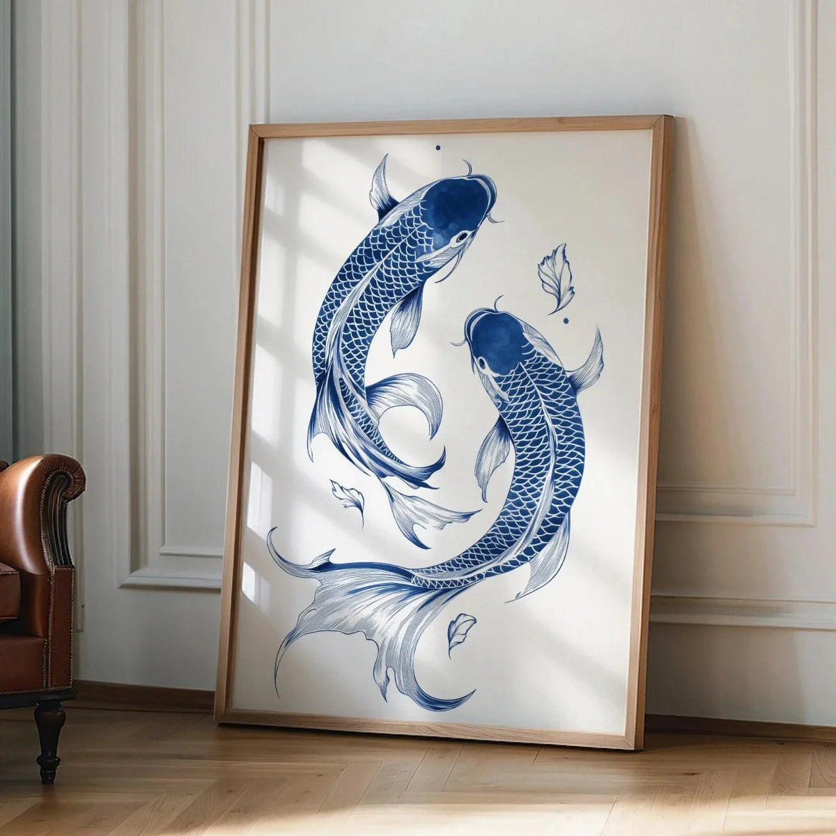 Japanese Koi Fish Canvas Prints Poster Japandi Vintage Fish Aesthetic Art Prints Bedroom Kitchen Home Decor Art Poster Gifts