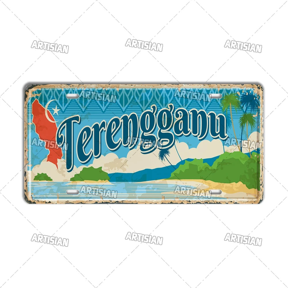 Philippines City Landmark Metal Sign — Decorative Wall Plate