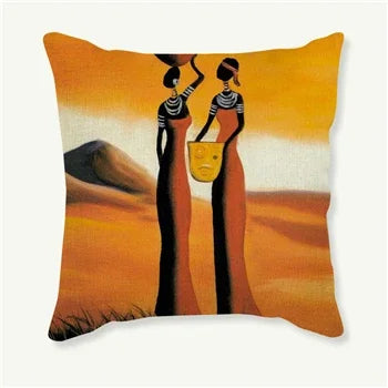 African Collection Living  Clothing Clipart Pillow Cushion  Woman case Sofa Car Decoration