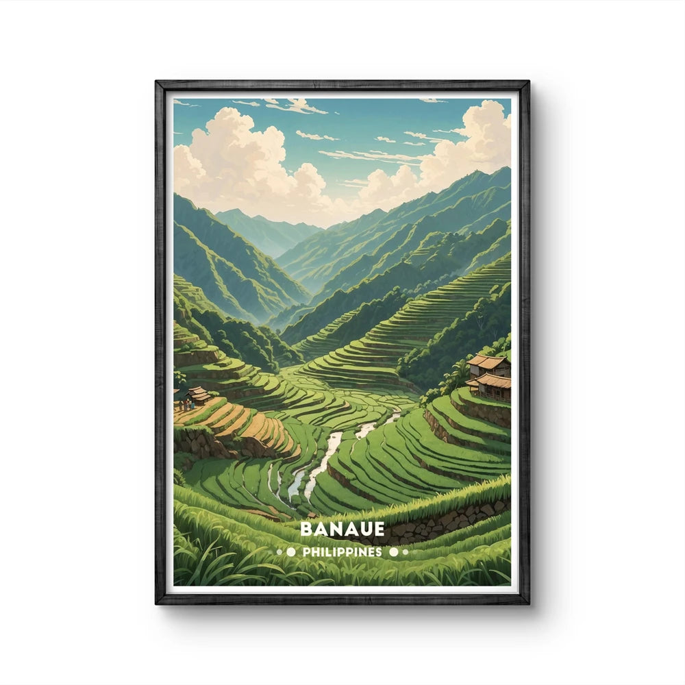 Philippine Vintage Travel Poster Canvas Print — Manila, Davao, Banaue & Coron Wall Art