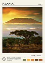 African Travel Wall Art — Minimalist Destination Canvas Print, 24 Designs