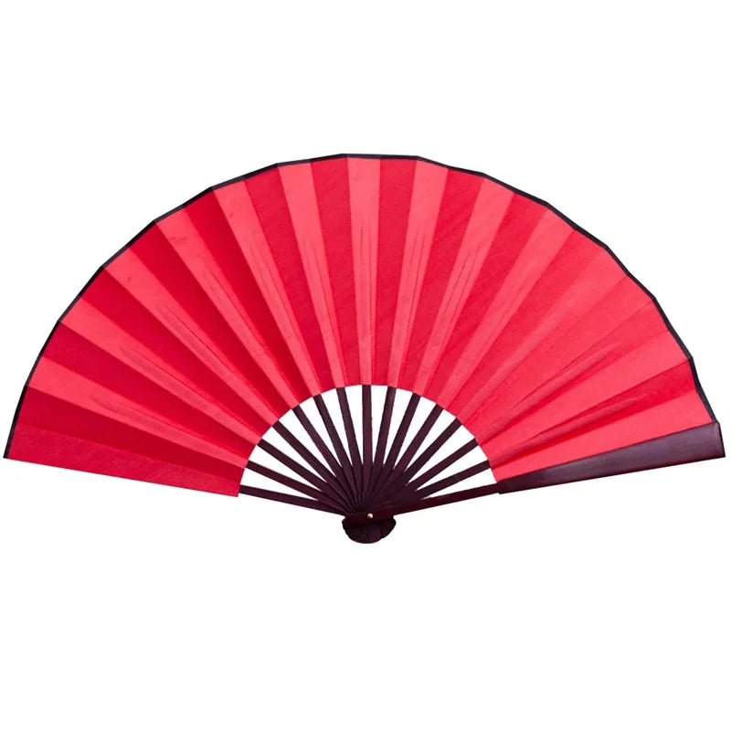 10/13 Inch Folding Fan Hand Silk Cloth DIY Chinese Folding Fan Wooden Bamboo Antiquity Fold Fans DIY Calligraphy Painting Decor