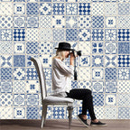 Waterproof Mosaic Tile Stickers — 20-Piece PVC Kitchen & Bath Decals