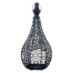 Moroccan Iron Lantern — Hand-Pierced Hanging Candle Holder