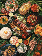 Filipino Landscape Canvas Print — Cuisine, Fishing & Nature Wall Art
