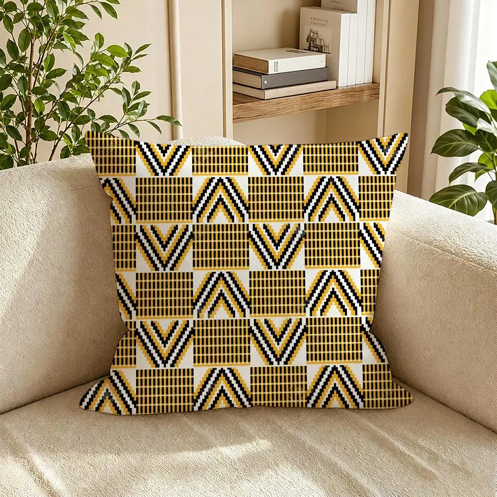 Design 10 kente pattern cushion cover