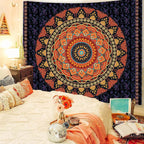 Wall Hanging Indian Mandala Tapestry Psychedelic Bohemian Home Decoration Aesthetic Living Room Background Cloth Beach Yoga Mat