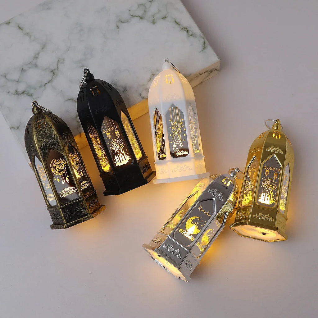 Eid Mubarak Moon LED Candle Lantern — Ramadan & Eid Al-Adha Décor