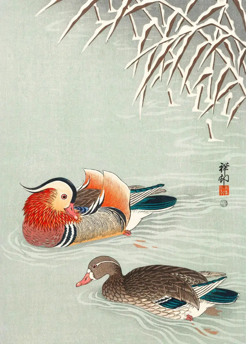 Ohara Koson Ukiyo-e Canvas Print — Vintage Japanese Kachō-e Wall Art