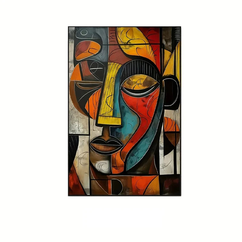 Abstract African Tribal Figure — Modern Expressionist Wall Art