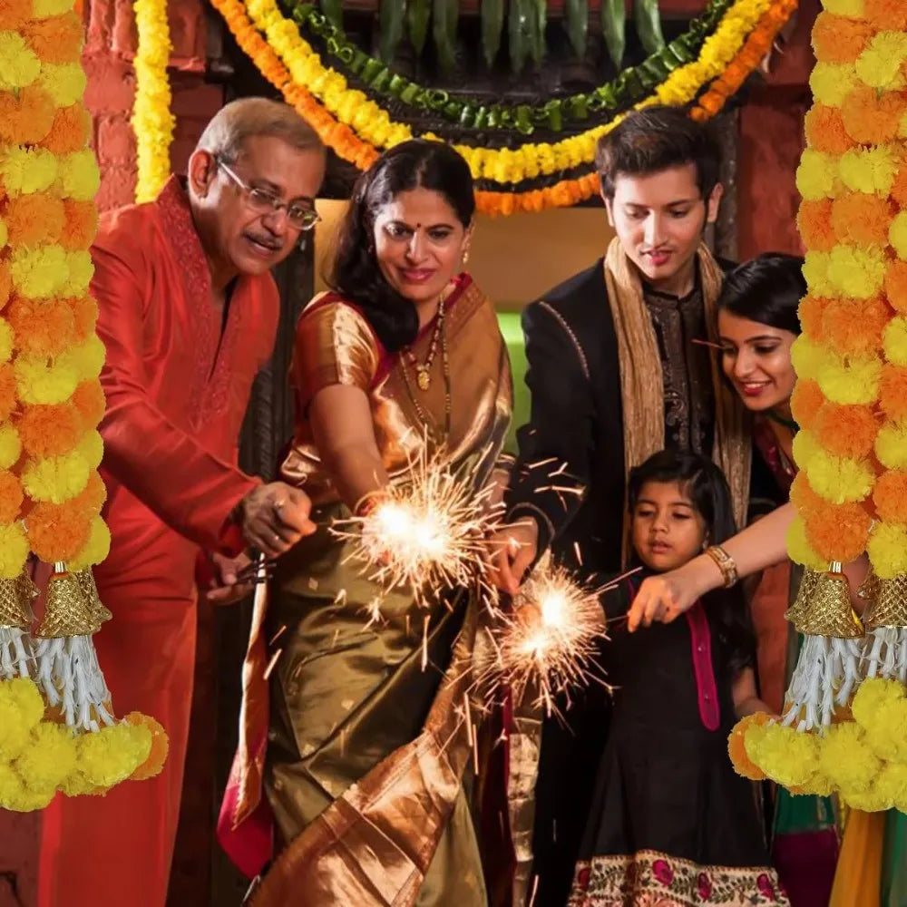 Artificial Marigold Garland — Indian Pooja & Wedding Décor