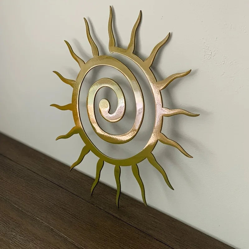 Coiled Star Metal Wall Sculpture — Indoor & Outdoor Décor