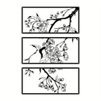 Peach Blossom Metal Wall Art — Japanese Floral Home Décor