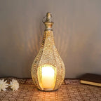 Moroccan Iron Lantern — Hand-Pierced Hanging Candle Holder