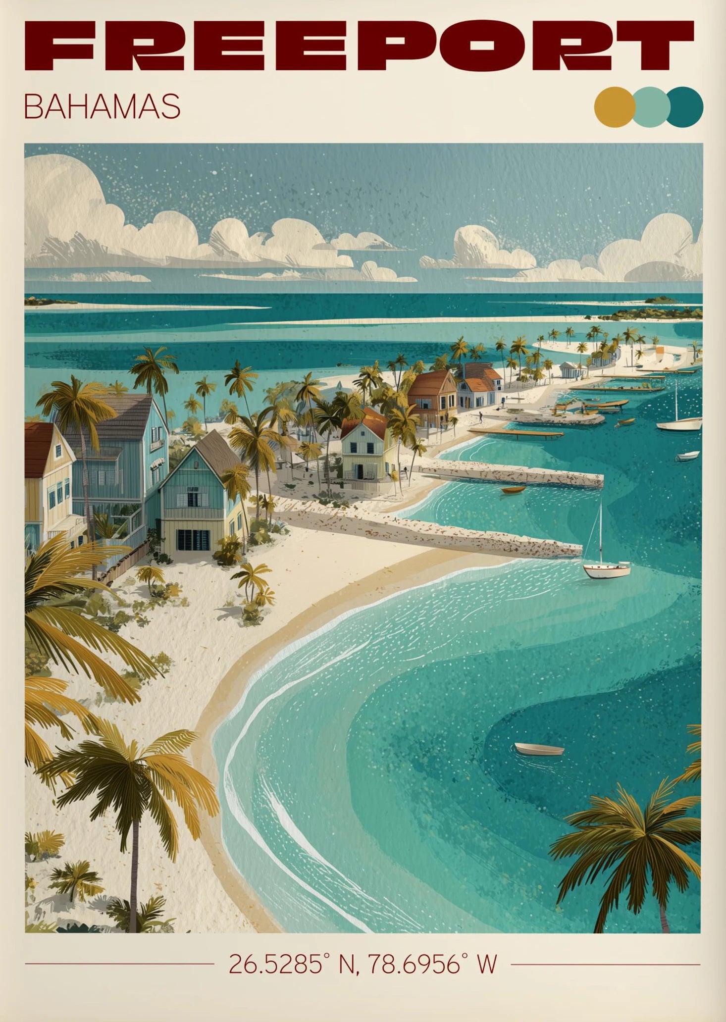 Vintage Havana, Cuba Travel Poster Canvas Print — Latin Heritage Wall Art