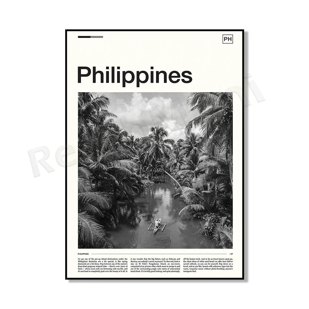 Philippines Travel Poster — Vintage Island & City Prints | Multiple Designs & Sizes