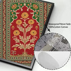 Mughal-Style Floral Botanical Wall Art Print — Indian Home Décor