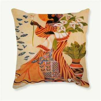 African Collection Living  Clothing Clipart Pillow Cushion  Woman case Sofa Car Decoration