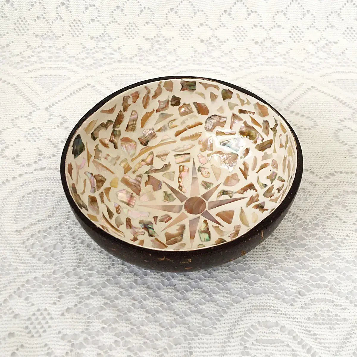 Capiz-Inspired Coconut Shell Bowl — Handmade Filipino Storage &amp; Décor
