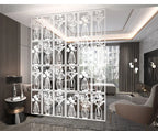 Japanese Wooden Room Divider — Hollow Screen Partition Panels