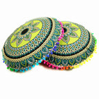 Moroccan Mandala Floor Cushion Cover — Round Bohemian Tatami Seat Cover