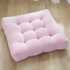 Square Floor Meditation Pillow — Tufted Yoga & Seating Cushion