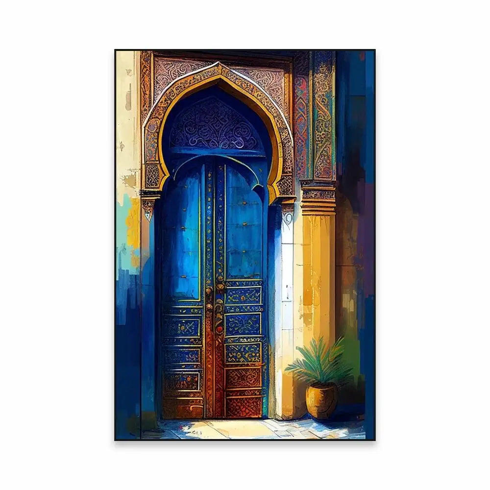 Morocco Travel Canvas Print — Chefchaouen Blue City & Moroccan Landscapes