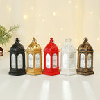 Ramadan LED Lantern — Etched Islamic Motif Table Decor