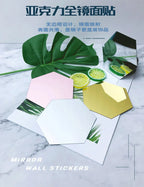 Teardrop Acrylic Mirror Wall Tiles – Self-Adhesive Home Décor Set