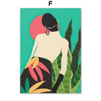 African Woman in Bloom — Canvas Wall Art Print