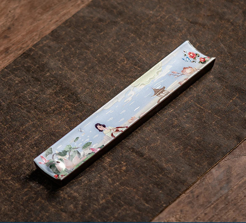 Zen Ceramic Incense Insert Enamel Handmade Thread Incense Burner  Home/study/office/tea Room/Yoga Room Aromatherapy Supplies