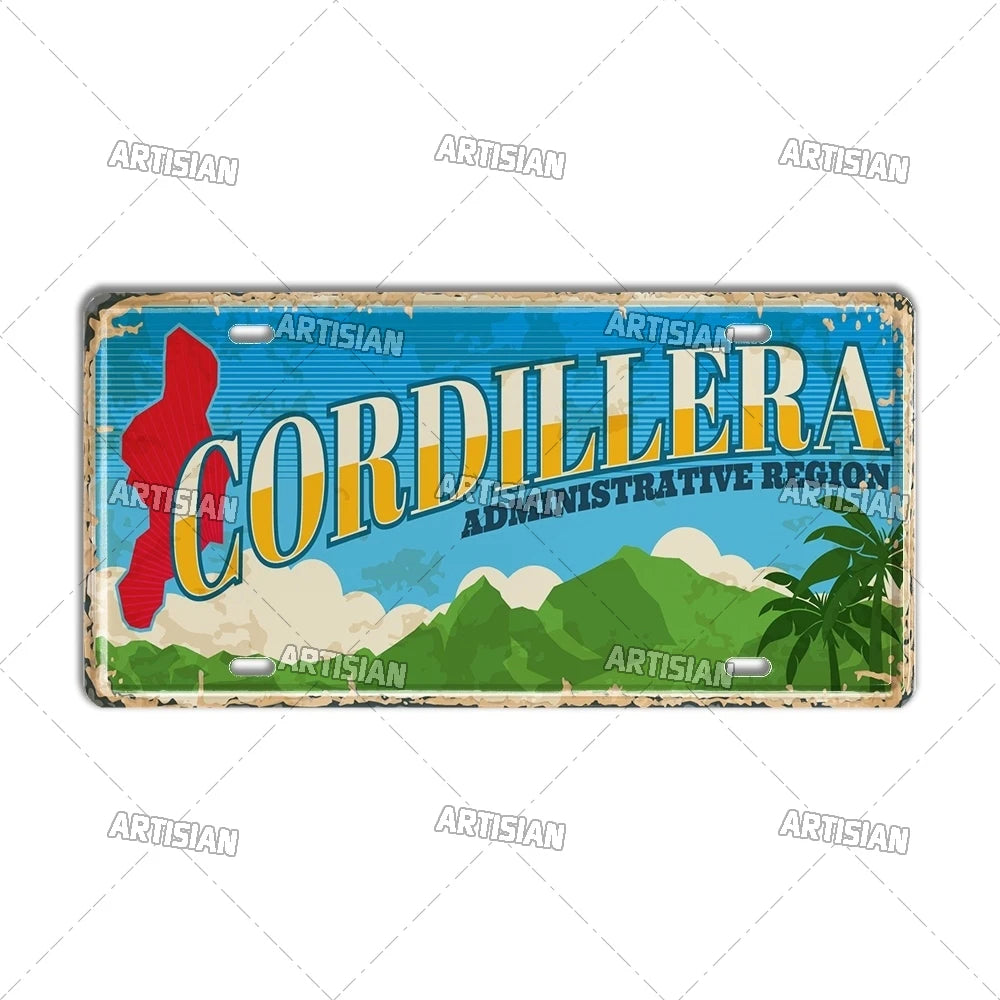 Philippines City Landmark Metal Sign — Decorative Wall Plate