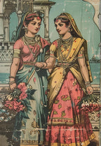 Mughal Woman Portrait — Vintage Indian Canvas Wall Art